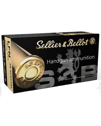 Sellier &amp; Bellot SB38L Handgun38Special 158gr Lead Flat Nose 50 Per Box/20 Case