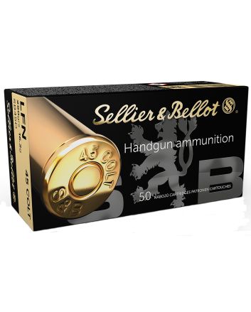 Sellier &amp; Bellot SB45D Handgun45Colt 250gr Lead Flat Nose 50 Per Box/12 Case