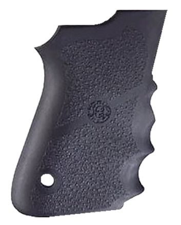 Hogue 69000 Rubber GripBlack Rubber with Finger Grooves for S&amp;W 6906, Shorty 40, 4013 TSW