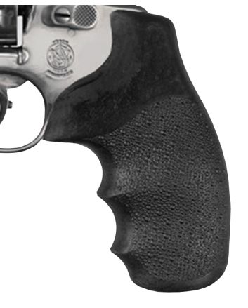 Hogue 60100 MonogripCobblestone Black Nylon with Finger Grooves for S&amp;W J Frame with Round Butt