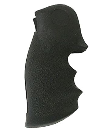 Hogue 46000 OverMolded Monogrip Black Rubber with Finger Grooves for Colt Python
