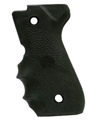 Hogue 92000 Rubber GripBlack Rubber with Finger Grooves for Beretta 92F, 96
