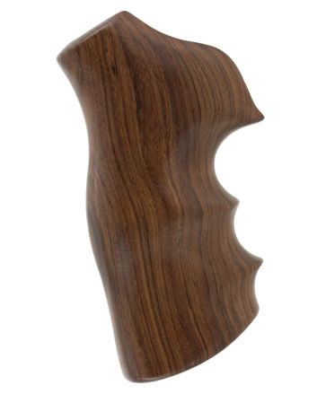 Hogue 80300 Fancy HardwoodBrown Pau Ferro Hardwood with Finger Grooves for Ruger GP100, Super Redhawk