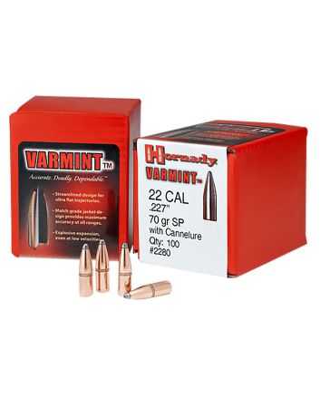 Hornady 2245 Traditional Varmint 22 Cal .224 50 gr Spire Point 100 Per Box/ 40 Case