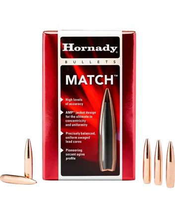 Hornady 2249 Match22 Cal .224 52 gr Hollow Point Boat Tail Match 100 Per Box/ 40 Case