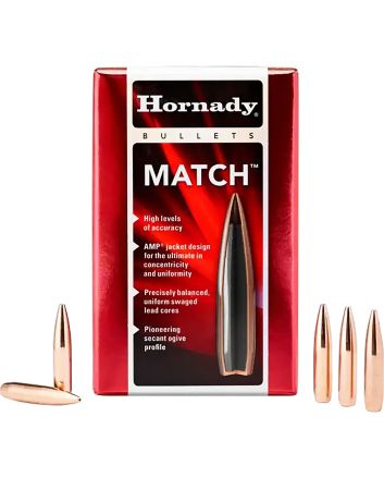 Hornady 2278 Match22 Cal .224 68 gr Hollow Point Boat Tail Match 100 Per Box/ 40 Case