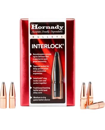 Hornady 3040 InterLock30 Cal .308 165 gr Soft Point 100 Per Box/ 15 Case