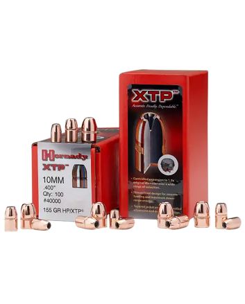 Hornady 40000 XTP10mm Auto .400 155 gr Hollow Point XTP 100 Per Box/ 25 Case