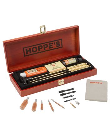 Hoppe's BUOX Deluxe Cleaning Kit Rifle/Shotgun/Pistol Wood Box