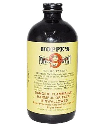Hoppe's 916 No. 9 Bore Cleaner Removes Carbon Powder &amp; Lead Fouling Child Proof Cap1 Pint (16 oz.) Bottle 10 Per Pack