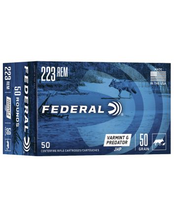 Federal AE22350VP American Eagle Varmint &amp; Predator 223Rem 50gr Jacketed Hollow Point 50 Per Box/5 Case
