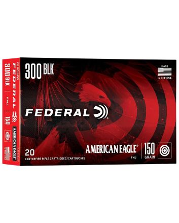 Federal AE300BLK1 American Eagle Rifle 300Blackout 150gr Full Metal Jacket Boat Tail 20 Per Box/25 Case