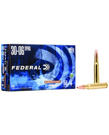 Federal 3006150LFA Power-Shok30-06Springfield 150gr Copper Hollow Point 20 Per Box/10 Case
