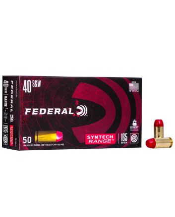 Federal AE40SJ1 American Eagle Syntech Range40S&amp;W 165gr Total Syntech Jacket Flat Nose 50 Per Box/10 Case