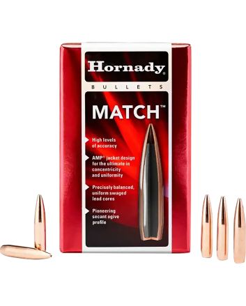 Hornady 2279 Match22 Cal .224 75 gr Hollow Point Boat Tail Match 100 Per Box/ 25 Case