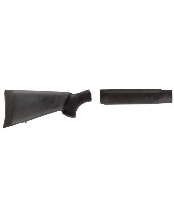 Hogue 05012 OverMolded Combo Kit Black Synthetic with Forend for Mossberg 500