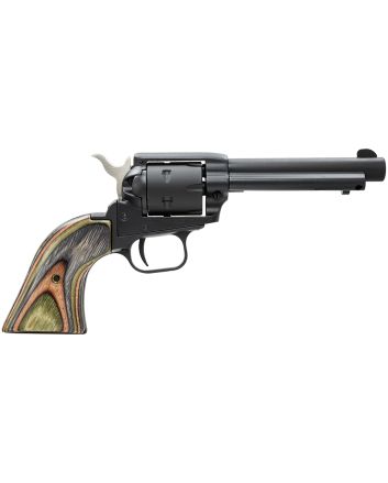 Heritage Mfg RR22MBS4 Rough Rider22 LR 22 WMR 6 Shot 4.75" Black Satin Barrel, Cylinder &amp; Frame, Camo Laminate Grips