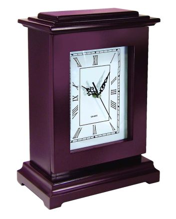 Peace Keeper RGC Tall Gun ClockFront Panel Entry Mahogany Stain Wood Holds 1 Handgun 13.25" L x 9.50" W x 6.25" D
