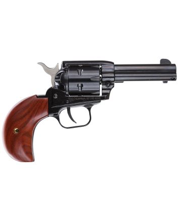 Heritage Mfg RR22MB3BH Rough Rider22 LR/22 WMR 6 Shot, 3.50" Black Steel Barrel, Cylinder &amp; Zinc Alloy Frame, Cocobolo Bird Head Grip, Hammer/Thumb Safety, Exposed Hammer