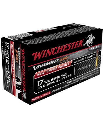 Winchester Ammo S17W20 Varmint HV17WSM 20gr Polymer Tip 50 Per Box/10 Case