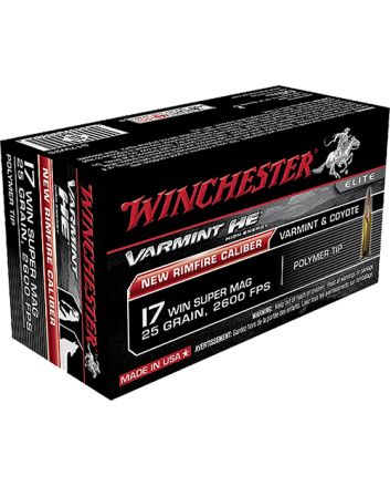 Winchester Ammo S17W25 Varmint HE17WSM 25gr Polymer Tip 50 Per Box/10 Case