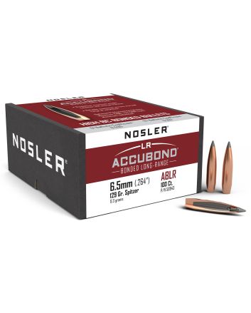 Nosler 58943 AccuBond Long Range 6.5Creedmoor 129gr Spitzer Point 100/Box