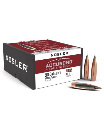 Nosler 58456 AccuBond Long Range 30Cal 190gr Spitzer Point 100/Box