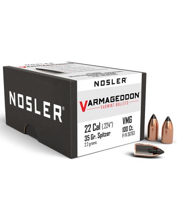 Nosler 36763 Varmageddon22Cal 35gr Flat Base Tipped 100/Box