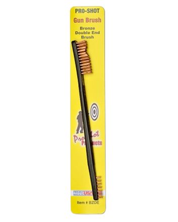 Pro-Shot BZDE Gun BrushUniversal Double Ended Brush Bronze Bristles