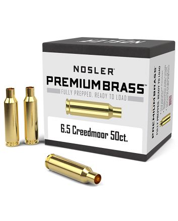 Nosler 44824 Premium Brass Unprimed Cases 6.5Creedmoor Rifle Brass 50/Box