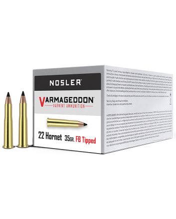 Nosler 41132 Varmageddon22Hornet 35gr Flat Base Tipped 50 Per Box/5 Case