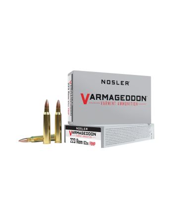 Nosler 40223 Varmageddon223Rem 62gr Flat Base Hollow Point 20 Per Box/20 Case