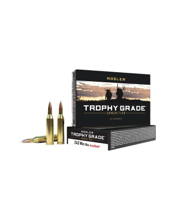 Nosler 48263 Trophy Grade243Win 90gr Nosler AccuBond 20 Per Box/10 Case
