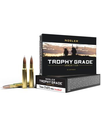 Nosler 47118 Trophy Grade7x57mmMauser 140gr Nosler AccuBond 20 Per Box/10 Case