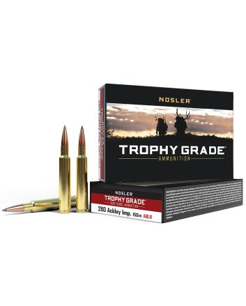 Nosler 60116 Trophy Grade Long-Range 280Ackley Improved 150gr Nosler Spitzer AccuBond Long Range 20 Per Box/10 Case