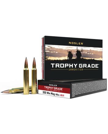 Nosler 60126 Trophy Grade Long-Range 300WinMag 190gr Nosler Spitzer AccuBond Long Range 20 Per Box/10 Case