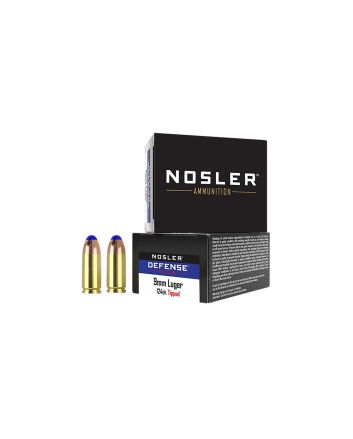 Nosler 37151 Defense Handgun 9mmLuger+P 124gr Bonded Performance Tipped 20 Per Box/10 Case