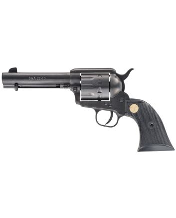 Chiappa Firearms CF340155 SAA 1873Medium Frame 22 LR 10 Shot, 4.75" Blued Steel Barrel, Blued Steel Frame, Blued Cylinder, Black Plastic Grip, Exposed Hammer