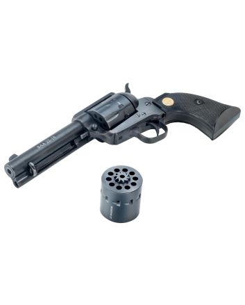 Chiappa Firearms CF340155D SAA 1873Medium Frame 22 LR 22 WMR 10 Shot, 4.75" Blued Steel Barrel, Blued Steel Frame, Blued Cylinder, Black Polymer Grip, Exposed Hammer