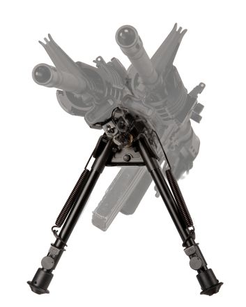 Blackhawk 71BP09BK Sportster Pivot + Traverse Bipod 6"-9"Black Anodized Metal,Sling Swivel Attached, Rubber Feet