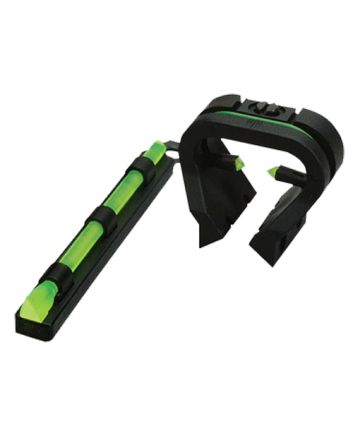 HiViz TT1001 Tri-Viz Turkey/Deer Sight SetBlack | Green Fiber Optic