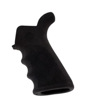 Hogue 15020 OverMolded Beavertail Cobblestone Black Rubber with Finger Grooves for AR-15, M16