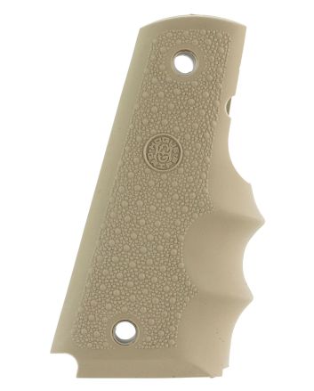 Hogue 45003 OverMolded Grip Cobblestone Desert Tan Rubber withFinger Grooves for 1911 Governement