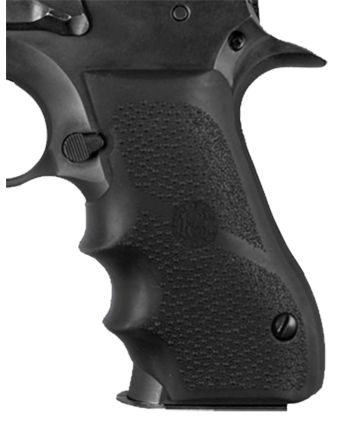 Hogue 76000 Rubber GripBlack with Finger Grooves for Magnum Research Baby Eagle (9/40), IWI Jericho, Uzi Eagle