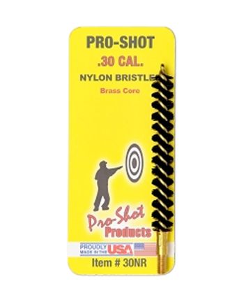 Pro-Shot 30NR Bore Brush.30/ 7.62mm Cal Rifle #8-32 Thread Nylon Bristles Brass Core