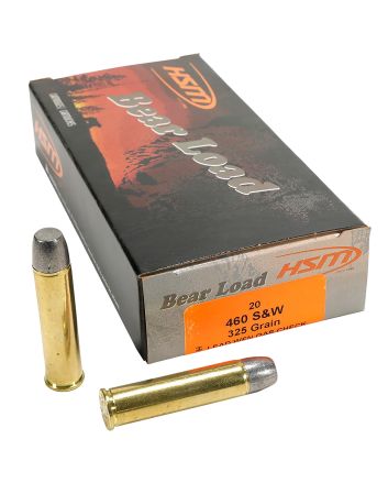 HSM 460SW4N Bear Load460 S&amp;W Mag 325 gr Wide Flat Nose 20 Per Box/ 25 Case