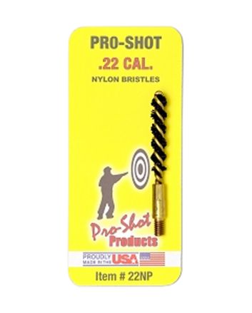 Pro-Shot 22NP Bore Brush.22 Cal Pistol #8-32 Thread Nylon Bristles Brass Core