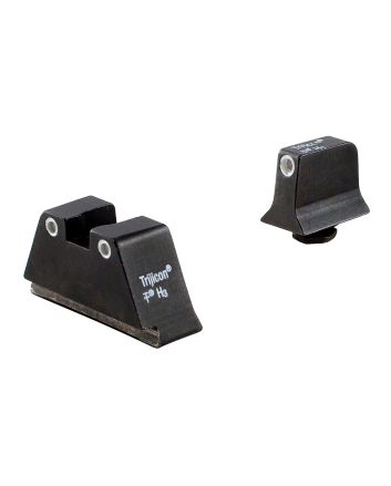 Trijicon 600649 Suppressor/Optic Height SightsGreen/Tritium White Outline Front Sight-Green/Tritium White Outline Rear Sight Glock 17/17L/19 Standard Frame