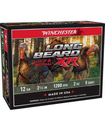 Winchester Ammo STLB12L5 Long Beard XR Shot-Lok 12Gauge 3.50" 2oz 5Shot 10 Per Box/10 Case
