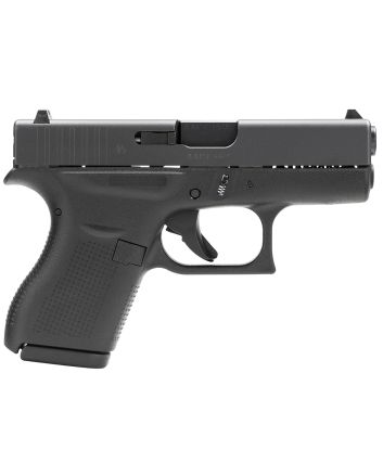 Glock UI4250201 G42 Gen3 Sub-Compact 380 ACP 6+1 3.25" Black Polygonal Rifled Barrel, Matte Black Serrated Slide, Black Polymer Frame, Black Textured Polymer Grip, USA Made